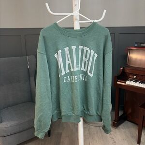Hollister Green Fleece Sweatshirt